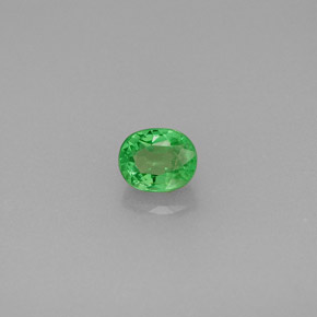 0.48克拉天然绿色沙弗莱石，椭圆形切割，4.7×3.8毫米，VS
