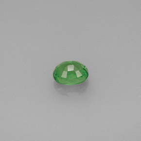 0.48克拉天然绿色沙弗莱石，椭圆形切割，4.7×3.8毫米，VS