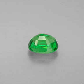 1.24克拉天然绿色沙弗莱石，椭圆形切割，6.8×5.4毫米，VS