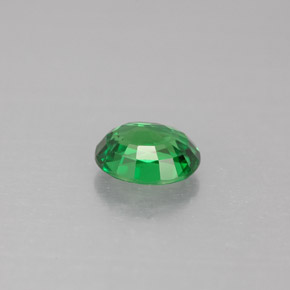 1.12克拉天然绿色沙弗莱石，椭圆形切割，6.8×5.6毫米，VVS-VS