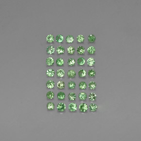 克拉天然沙弗莱石榴石，圆形切割，VVS-VS