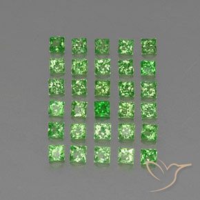 2.74克拉天然沙弗莱石榴石，正方形，VVS-VS