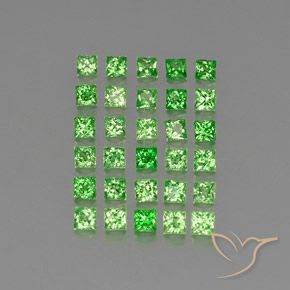 2.96克拉天然沙弗莱石榴石，正方形，VVS-VS
