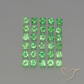 2.36克拉天然沙弗莱石榴石，正方形，VVS-VS