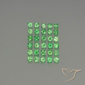 2.79ctw 天然 荧光绿色 沙弗莱石榴石, 正方形, VVS-VS