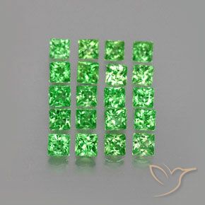 1.31克拉天然沙弗莱石榴石，正方形，VVS-VS