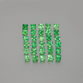 1.62天然绿色沙弗莱石，方形，2×1.9毫米，VVS-VS