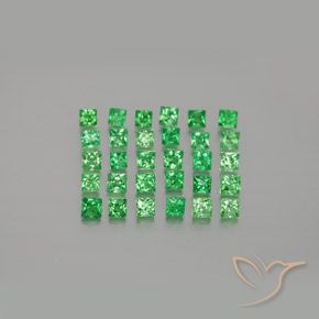 1.73ctw 天然 亮绿色 沙弗莱石榴石, 正方形, VVS-VS