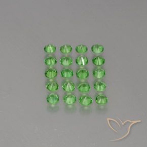 2.36天然绿色沙弗莱石，圆形切割，2.90毫米，VVS-VS