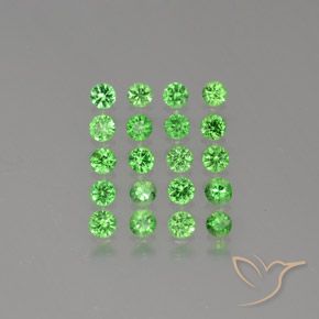 2.11天然绿色沙弗莱石，圆形切割，2.93毫米，VS