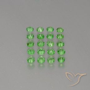 2.11天然绿色沙弗莱石，圆形切割，2.93毫米，VS