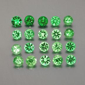 2.38天然绿色沙弗莱石，圆形切割，3.05毫米，VS