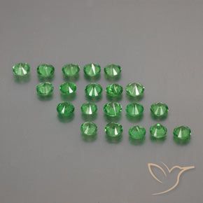 1.95天然绿色沙弗莱石，圆形切割，2.82毫米，VS