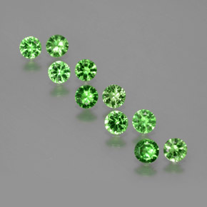 1.86克拉天然沙弗莱石榴石，圆形切割，VS