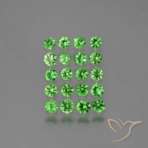 1.70ctw 天然 荧光绿色 沙弗莱石榴石, 圆形的, VVS-VS