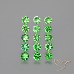 2.51天然绿色沙弗莱石，圆形切割，3.42毫米，VVS-VS