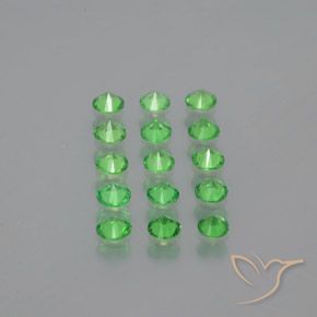 2.51天然绿色沙弗莱石，圆形切割，3.42毫米，VVS-VS
