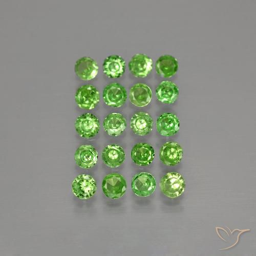 1.56天然绿色沙弗莱石，圆形切割，2.65毫米，VS