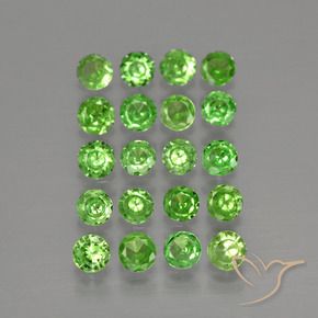 1.56天然绿色沙弗莱石，圆形切割，2.65毫米，VS