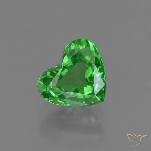 1.10ct 天然 中绿色 沙弗莱石榴石, 心形, VS-SI