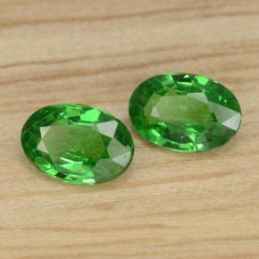 0.85天然绿色沙弗莱石，椭圆形切割，5.9×4毫米，VS