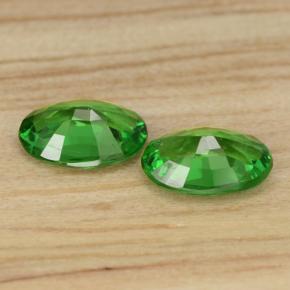 0.85天然绿色沙弗莱石，椭圆形切割，5.9×4毫米，VS
