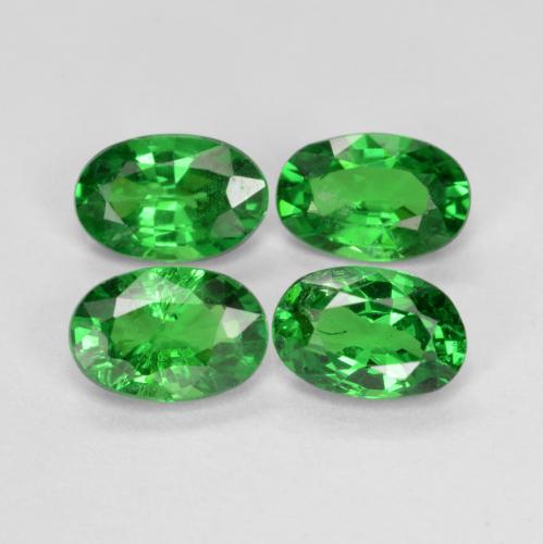 1.95天然绿色沙弗莱石，椭圆形切割，5.8×3.9毫米，VS