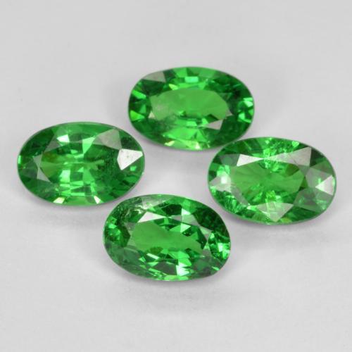 1.95天然绿色沙弗莱石，椭圆形切割，5.8×3.9毫米，VS