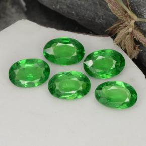 2.01天然绿色沙弗莱石，椭圆形切割，5.8×3.9毫米，VS
