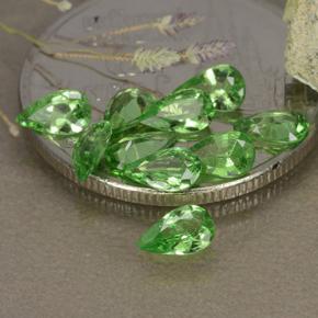 1.48天然绿色沙弗莱石，梨形，4.7×2.9毫米，VS