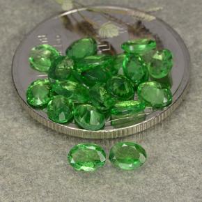 3.03天然绿色沙弗莱石，椭圆形切割，4.1×3毫米，VS