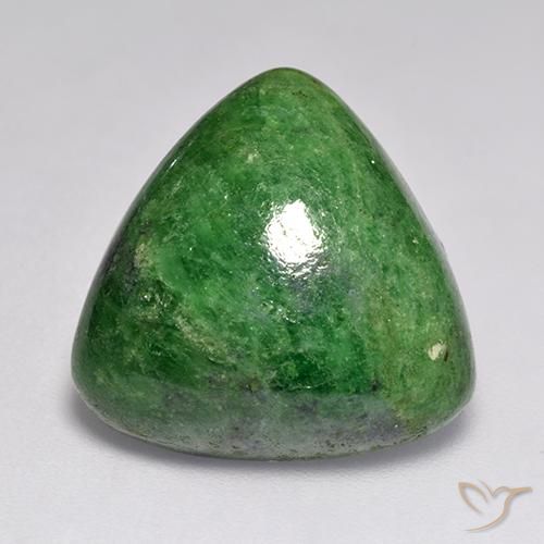 22.65ct 天然 森林绿 沙弗莱石榴石, 胖三角形, 不透明