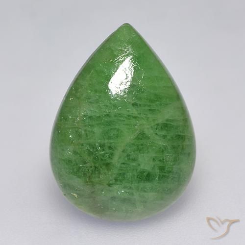 10.24ct 天然 青柠绿 沙弗莱石榴石, 梨形, 半透明