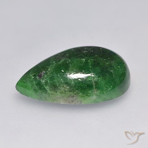 9.89克拉天然沙弗莱石榴石，梨形，半透明