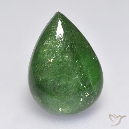 10.24ct 天然 中绿色 沙弗莱石榴石, 梨形, 半透明