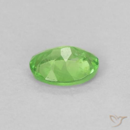 0.20克拉天然绿色沙弗莱石，椭圆形切割，4.1×3.1毫米，VS