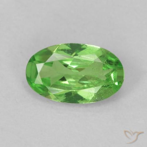 0.24ct 天然 充满活力的绿色 沙弗莱石榴石, 椭圆形, VS