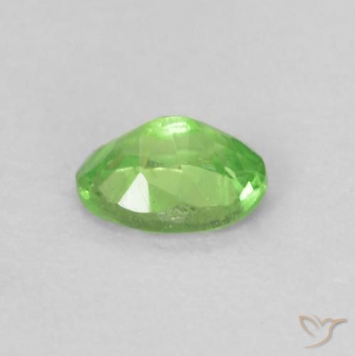 0.20克拉天然绿色沙弗莱石，椭圆形切割，4.1×3毫米，VS