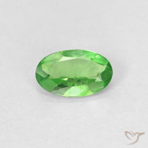0.26ct 天然 充满活力的绿色 沙弗莱石榴石, 椭圆形, VVS-VS