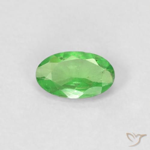 0.27ct 天然 充满活力的绿色 沙弗莱石榴石, 椭圆形, VVS