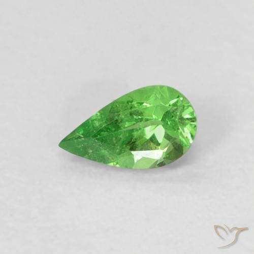 0.24ct 天然 充满活力的绿色 沙弗莱石榴石, 梨形, VS