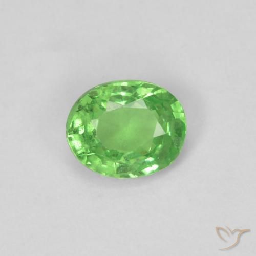 0.28ct 天然 充满活力的绿色 沙弗莱石榴石, 椭圆形, VS