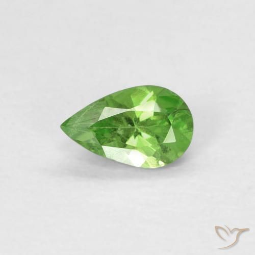 0.26ct 天然 充满活力的绿色 沙弗莱石榴石, 梨形, VVS-VS
