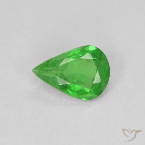 0.78ct 天然 中绿色 沙弗莱石榴石, 梨形, SI