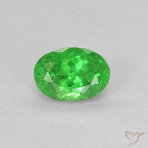 1.15ct 天然 中绿色 沙弗莱石榴石, 椭圆形, VS-SI