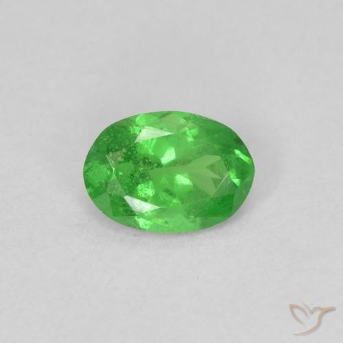 0.71ct 天然 中绿色 沙弗莱石榴石, 椭圆形, VS-SI