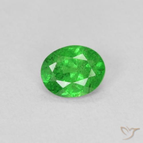 0.74ct 天然 中绿色 沙弗莱石榴石, 椭圆形, VS-SI