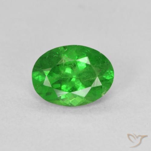 1.10ct 天然 荧光绿色 沙弗莱石榴石, 椭圆形, VS-SI