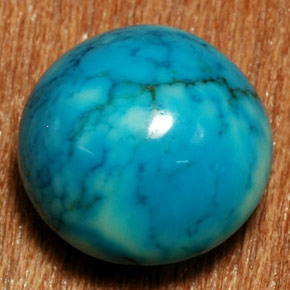 8.98克拉天然绿松石，椭圆形切割，12.6×12.5毫米，不透明