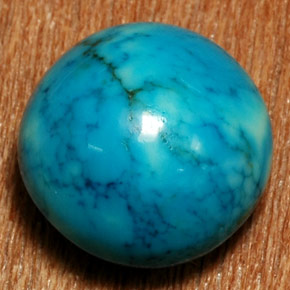 8.98克拉天然绿松石，椭圆形切割，12.6×12.5毫米，不透明